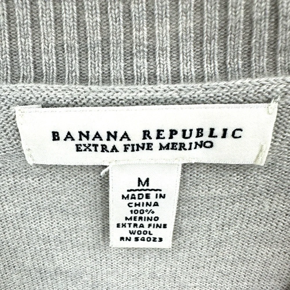 Banana Republic Merino Wool Cardigan Womens Medium Grandpa Preppy Granola Casual